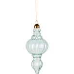 Dekoratief | Hanger ornament, groen, glas, 7x7x16cm | A255496 Dekoratief | Hanger ornament, groen, glas, 7x7x16cm | A255496