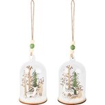 Dekoratief | Hanger globe m/rendier, glas/hout, 7x7x23cm, set van 2 stuks | A255517 Dekoratief | Hanger globe m/rendier, glas/hout, 7x7x23cm, set van 2 stuks | A255517