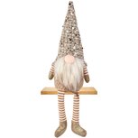 Dekoratief | Pop gnoom m/hangbeentjes, beige, 10x8x35cm | A255523 Dekoratief | Pop gnoom m/hangbeentjes, beige, 10x8x35cm | A255523