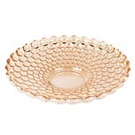 Dekoratief | Deco schaal rond, oranje, glas, 29x29x6cm | A255537 Dekoratief | Deco schaal rond, oranje, glas, 29x29x6cm | A255537