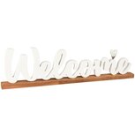 Dekoratief | Deco 'Welcome' m/hartje, wit/naturel, hout, 58x4x15cm | A255566 Dekoratief | Deco 'Welcome' m/hartje, wit/naturel, hout, 58x4x15cm | A255566