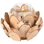 Dekoratief | Theelichtouder m/boomschors, naturel, hout, 13x13x11cm | A255602 Dekoratief | Theelichtouder m/boomschors, naturel, hout, 13x13x11cm | A255602