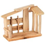Dekoratief | Kerststal, naturel, hout, 23x13x19cm | A255610 Dekoratief | Kerststal, naturel, hout, 23x13x19cm | A255610