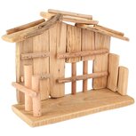 Dekoratief | Kerststal, naturel, hout, 27x10x20cm | A255614 Dekoratief | Kerststal, naturel, hout, 27x10x20cm | A255614