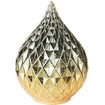 Dekoratief | Deco bol, goud/zilver, glas, LED, draait rond, 15x15x20cm | A255667 Dekoratief | Deco bol, goud/zilver, glas, LED, draait rond, 15x15x20cm | A255667