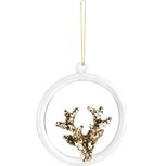 Dekoratief | Hanger m/hertje, transparant/goud, glas, 9x1x10cm | A255669 Dekoratief | Hanger m/hertje, transparant/goud, glas, 9x1x10cm | A255669