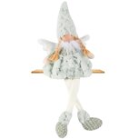 Dekoratief | Engelpop m/hangbenen, groen/wit, stof, 12x10x40cm | A255677 Dekoratief | Engelpop m/hangbenen, groen/wit, stof, 12x10x40cm | A255677