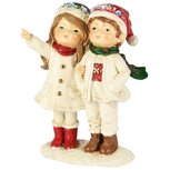 Dekoratief | Winterkindjes staand, wit/rood/groen, resina, 10x6x12cm | A255703 Dekoratief | Winterkindjes staand, wit/rood/groen, resina, 10x6x12cm | A255703
