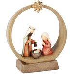 Dekoratief | Kerststalfiguren in boog, bruin/rood, resina, 10x4x12cm | A255707 Dekoratief | Kerststalfiguren in boog, bruin/rood, resina, 10x4x12cm | A255707