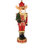 Dekoratief | Soldaat rendier m/boom, rood/goud, magnesium, 11x9x34cm | A255738 Dekoratief | Soldaat rendier m/boom, rood/goud, magnesium, 11x9x34cm | A255738