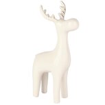 Dekoratief | Rendier staand, wit/goud, porselein, 10x7x19cm | A255739 Dekoratief | Rendier staand, wit/goud, porselein, 10x7x19cm | A255739