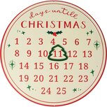Dekoratief | Wanddeco kalender 'Days Until Christmas', metaal, 40x40cm | A255780 Dekoratief | Wanddeco kalender 'Days Until Christmas', metaal, 40x40cm | A255780