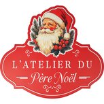 Dekoratief | Wanddeco 'Atelier Du Père No‰l', rood, metaal, 50x45cm | A255784 Dekoratief | Wanddeco 'Atelier Du Père No‰l', rood, metaal, 50x45cm | A255784