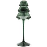 Dekoratief | Theelichthouder boompje op voet, groen, glas, 8x8x25cm | A255805 Dekoratief | Theelichthouder boompje op voet, groen, glas, 8x8x25cm | A255805