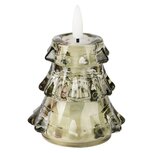 Dekoratief | LED kaarsje 'Tree', groen, glas, 7x7x10cm | A255813 Dekoratief | LED kaarsje 'Tree', groen, glas, 7x7x10cm | A255813