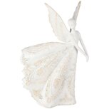 Dekoratief | Deco engel staand m/kanten jurk, wit, resina, 46x28x34cm | A255831 Dekoratief | Deco engel staand m/kanten jurk, wit, resina, 46x28x34cm | A255831