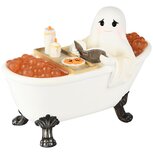 Dekoratief | Spookje in bad, wit/oranje, resina, LED, 23x12x16cm | A255834 Dekoratief | Spookje in bad, wit/oranje, resina, LED, 23x12x16cm | A255834