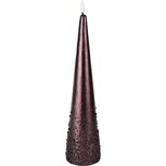 Dekoratief | Kegelkaars m/pareltjes, paars, LED, 30cm | A255931 Dekoratief | Kegelkaars m/pareltjes, paars, LED, 30cm | A255931