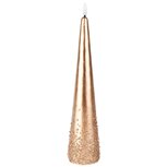 Dekoratief | Kegelkaars m/pareltjes, goud, LED, 30cm | A255932 Dekoratief | Kegelkaars m/pareltjes, goud, LED, 30cm | A255932