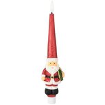 Dekoratief | Kaars 'Santa', rood/wit, LED, 25cm | A255942 Dekoratief | Kaars 'Santa', rood/wit, LED, 25cm | A255942