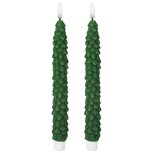 Dekoratief | Box 2 kaarsen 'Christmas Tree', groen, LED, 3x3x25cm | A255946 Dekoratief | Box 2 kaarsen 'Christmas Tree', groen, LED, 3x3x25cm | A255946