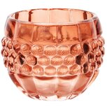 Dekoratief | Theelichthouder 'Bulbs', oranje/transparant, glas, 8x8x6cm | A255981 Dekoratief | Theelichthouder 'Bulbs', oranje/transparant, glas, 8x8x6cm | A255981