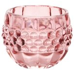 Dekoratief | Theelichthouder 'Bulbs', roze/transparant, glas, 8x8x6cm | A255983 Dekoratief | Theelichthouder 'Bulbs', roze/transparant, glas, 8x8x6cm | A255983