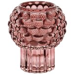 Dekoratief | Theelichthouder op voet 'Bulbs', roze, glas, 8x8x9cm | A255985 Dekoratief | Theelichthouder op voet 'Bulbs', roze, glas, 8x8x9cm | A255985