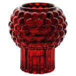 Dekoratief | Theelichthouder op voet 'Bulbs', rood, glas, 8x8x9cm | A255986 Dekoratief | Theelichthouder op voet 'Bulbs', rood, glas, 8x8x9cm | A255986