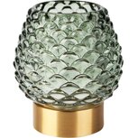 Dekoratief | Theelichthouder 'Scales', groen/goud, glas/metaal, 10x10x11cm | A255988 Dekoratief | Theelichthouder 'Scales', groen/goud, glas/metaal, 10x10x11cm | A255988
