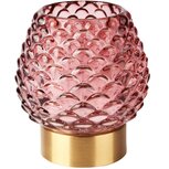 Dekoratief | Theelichthouder 'Scales', roze/goud, glas/metaal, 10x10x11cm | A255989 Dekoratief | Theelichthouder 'Scales', roze/goud, glas/metaal, 10x10x11cm | A255989