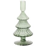 Dekoratief | Kaarsenhouder 'Tree', groen, glas, 11x11x21cm | A255996 Dekoratief | Kaarsenhouder 'Tree', groen, glas, 11x11x21cm | A255996