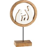 Dekoratief | Kerststal in cirkel op voet, naturel/wit, hout/email, 16x5x27cm | A258013 Dekoratief | Kerststal in cirkel op voet, naturel/wit, hout/email, 16x5x27cm | A258013
