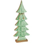 Dekoratief | Deco boom op voet, groen, hout/email, 18x5x44cm | A258018