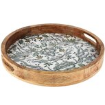 Dekoratief | Dienblad rond 'Twigs Around', hout/email, 35x35x5cm | A258029 Dekoratief | Dienblad rond 'Twigs Around', hout/email, 35x35x5cm | A258029