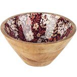Dekoratief | Bowl 'Retro Flower', hout/email, 20x20x10cm | A258030 Dekoratief | Bowl 'Retro Flower', hout/email, 20x20x10cm | A258030