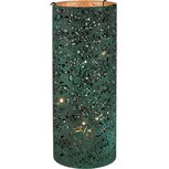 Dekoratief | Windlicht 'Splendid Flowers', groen, metaal, 18x18x45cm | A258035 Dekoratief | Windlicht 'Splendid Flowers', groen, metaal, 18x18x45cm | A258035