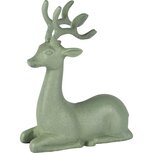Dekoratief | Deco hert liggend, groen, metaal, 19x14x25cm | A258038 Dekoratief | Deco hert liggend, groen, metaal, 19x14x25cm | A258038