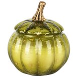 Dekoratief | Pompoen geurkaars 'Sprinkle Green', glas/wax, 15x15x15cm | A258083 Dekoratief | Pompoen geurkaars 'Sprinkle Green', glas/wax, 15x15x15cm | A258083