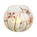 Dekoratief | Theelichthouder 'Indian Summer', transparant, glas, 9x9x8cm | A258115 Dekoratief | Theelichthouder 'Indian Summer', transparant, glas, 9x9x8cm | A258115
