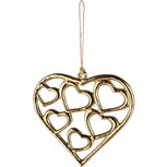 Dekoratief | Hanger hart m/hartjes, goud, aluminium, 11x1x11cm | A258133 Dekoratief | Hanger hart m/hartjes, goud, aluminium, 11x1x11cm | A258133