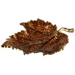 Dekoratief | Schaaltje blad, bruin/goud, aluminium, 18x13x3cm | A258149 Dekoratief | Schaaltje blad, bruin/goud, aluminium, 18x13x3cm | A258149