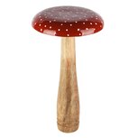 Dekoratief | Paddenstoel m/stippen, rood/wit, hout, 20x20x40cm | A258204 Dekoratief | Paddenstoel m/stippen, rood/wit, hout, 20x20x40cm | A258204
