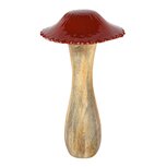 Dekoratief | Paddenstoel, rood/naturel, hout, 12x12x23cm | A258212 Dekoratief | Paddenstoel, rood/naturel, hout, 12x12x23cm | A258212