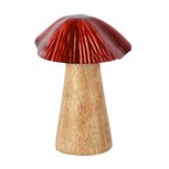 Dekoratief | Paddenstoel, rood/naturel, hout/metaal, 8x8x11cm | A258218 Dekoratief | Paddenstoel, rood/naturel, hout/metaal, 8x8x11cm | A258218