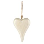Dekoratief | Hanger hart, wit, hout/email, 10x15x3cm | A258234 Dekoratief | Hanger hart, wit, hout/email, 10x15x3cm | A258234