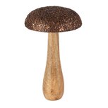 Dekoratief | Paddenstoel 'Brown Chips', hout, 12x12x21cm | A258237 Dekoratief | Paddenstoel 'Brown Chips', hout, 12x12x21cm | A258237