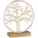 Dekoratief | Deco boom op voet, wit/goud, metaal/hout, 22x6x25cm | A258251 Dekoratief | Deco boom op voet, wit/goud, metaal/hout, 22x6x25cm | A258251