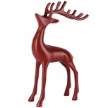 Dekoratief | Deco hert staand, bordeau, aluminium, 19x7x32cm | A258283 Dekoratief | Deco hert staand, bordeau, aluminium, 19x7x32cm | A258283
