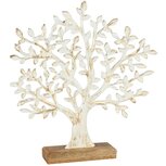Dekoratief | Deco boompje op voet, wit/goud, hout/metaal, 30x5x32cm | A258311 Dekoratief | Deco boompje op voet, wit/goud, hout/metaal, 30x5x32cm | A258311